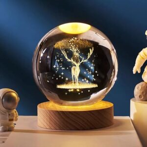 Deer 3D Crystal Ball Night Light