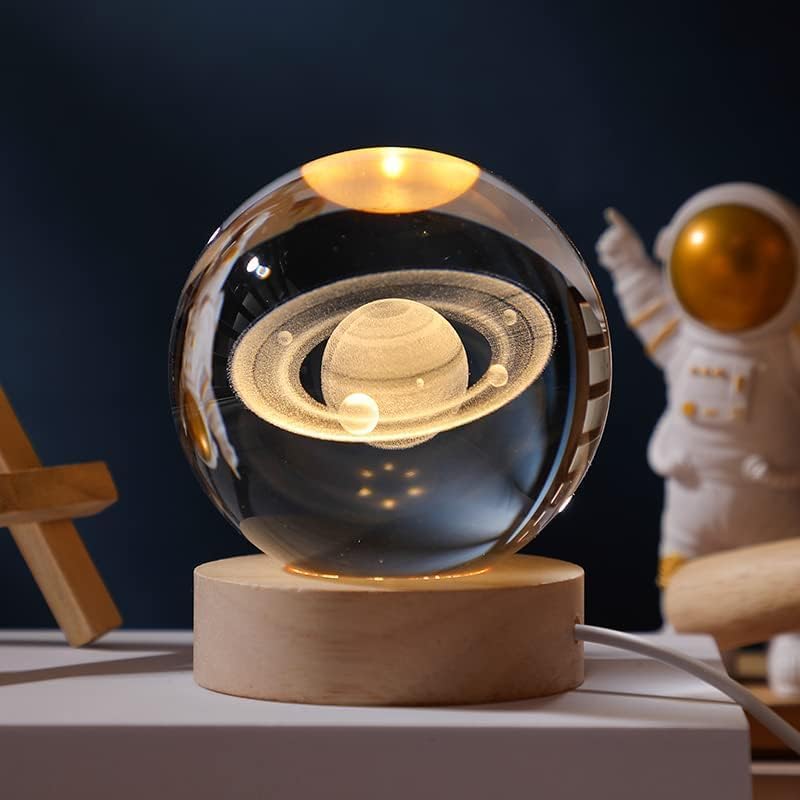 3D Saturn Crystal Ball Night Lamp - Image 5