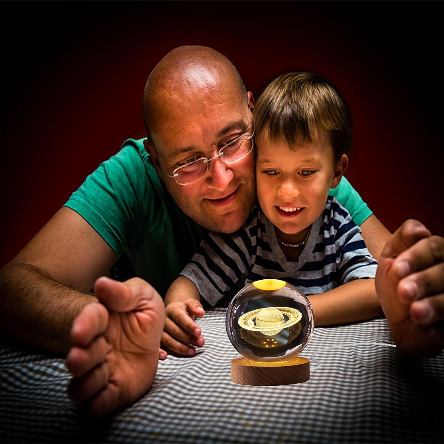 3D Saturn Crystal Ball Night Lamp - Image 3