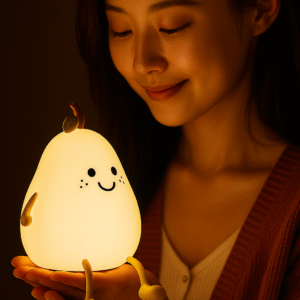 Silicone Pear Touch Night Lamp